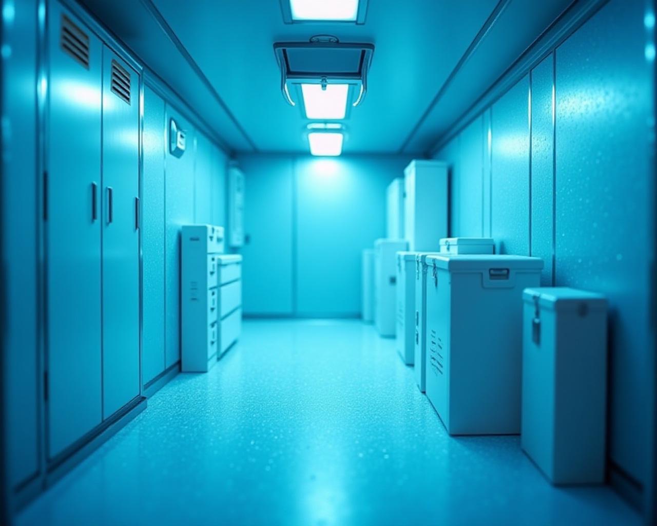 Sophisticated refrigerated truck interior showing medicine packages